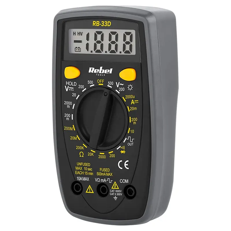 Multimetro digitale RB-33D con puntali Rebel