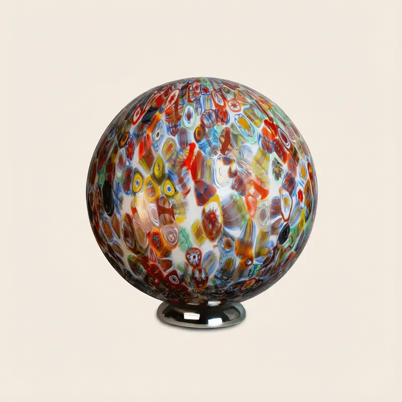 Murano glass sphere "Murrina" table lamp D30