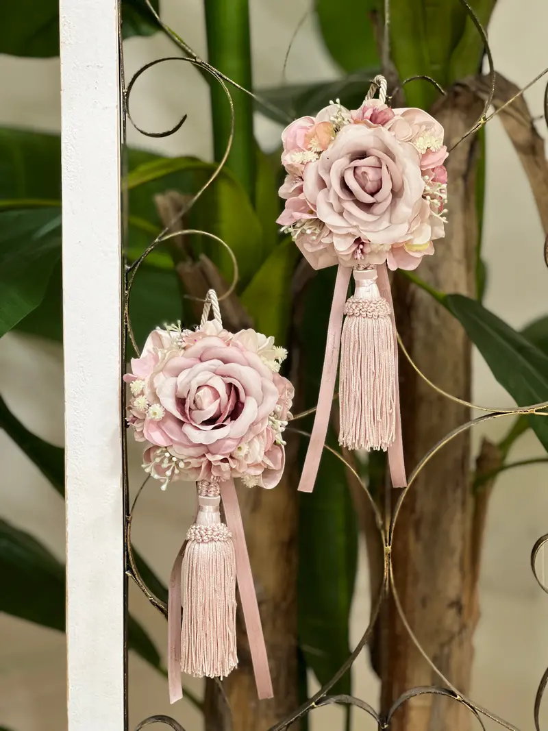 Nappa Rebrodè in Pizzo con Rosa – Mata Creazioni, 20 cm