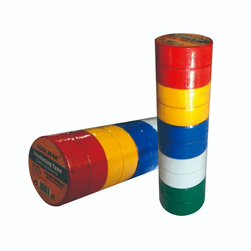 Nastro isolante elettrico colorato 18m 5 colori Toolmak