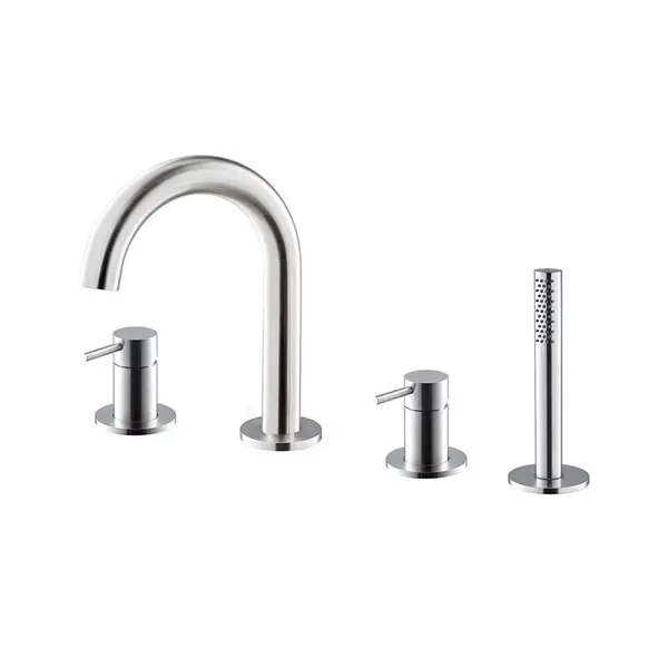 Newform X-Steel 316 rubinetto vasca con bocca di erogazione, deviatore e doccetta 69682XC