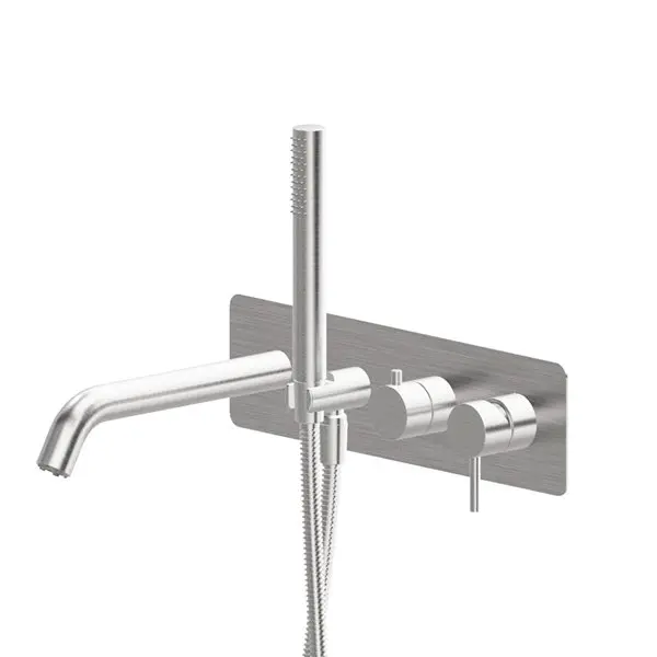 Newform X-Steel 316 rubinetto vasca con deviatore, bocca di erogazione e doccetta 69680EX