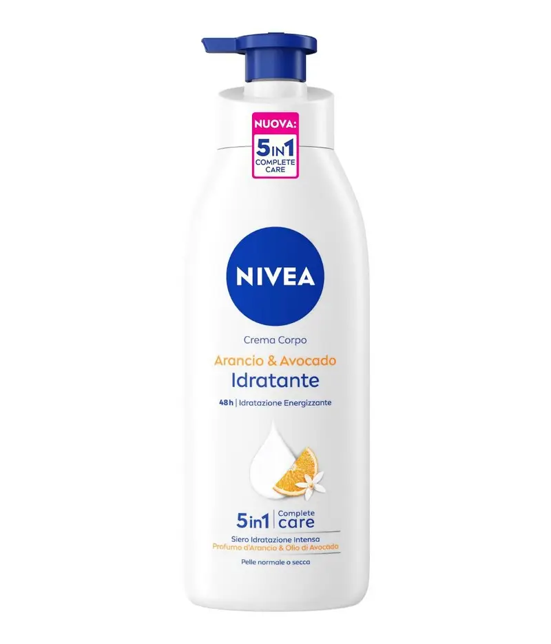 NIVEA Crema Corpo Arancio & Avocado 500 ml – Nutriente e Idratante per Donna