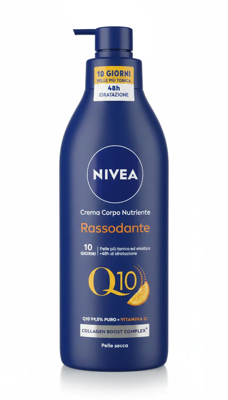 NIVEA Crema Corpo Nutriente Rassodante Q10 400ml – Tonica & Elastica in 10 Giorni, 48h Idratazione