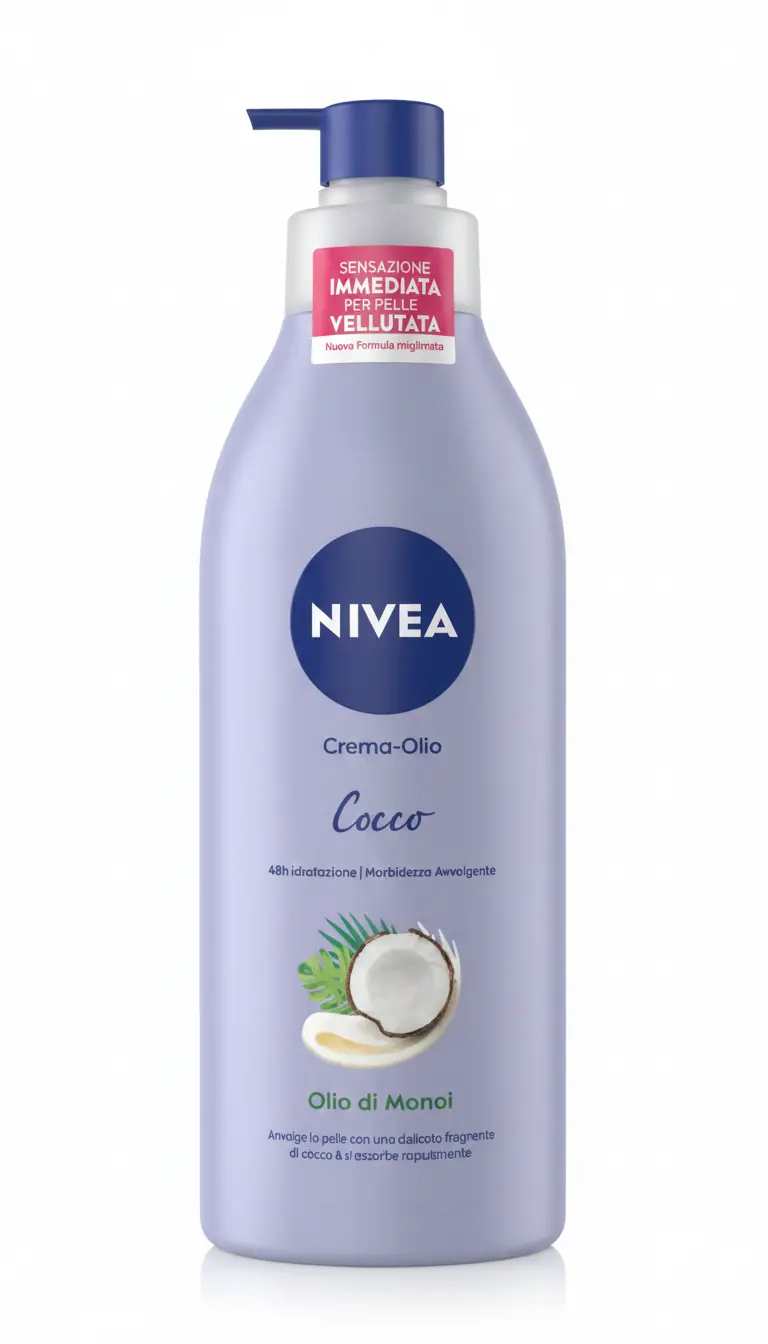 NIVEA Crema-Olio Corpo Cocco & Olio di Monoi 400ml – Trattamento Idratante Profondo 48h Antisecchezza ad Assorbimento Rapido per Pelle Setosa