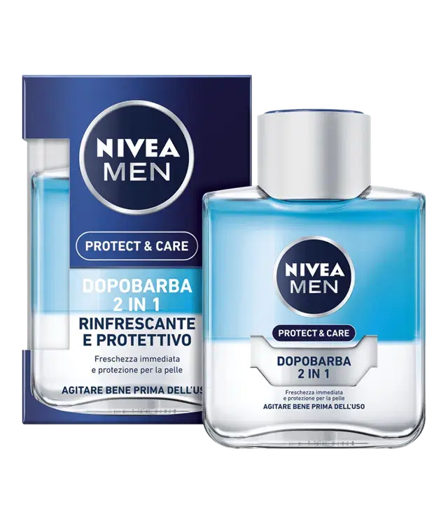 Nivea Men Protect & Care Dopobarba 2 in 1 Lozione + Balsamo Aloe Vera – Sollievo e Protezione Post-Rasatura