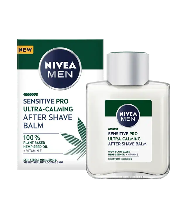 Nivea Men Sensitive Pro Ultra Calming Balsamo Dopobarba 100ml – Olio di Semi di Canapa 100% Vegetale – Soluzione Anti-Stress Cutaneo