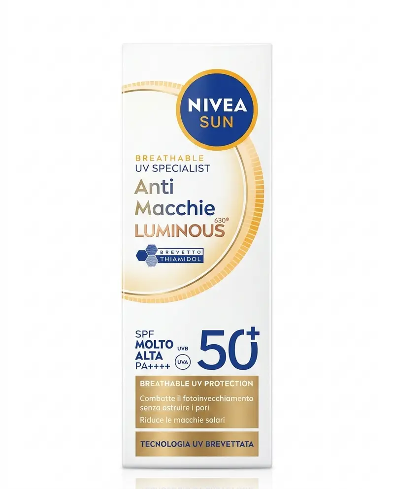 NIVEA SUN Fluido Viso Anti Macchie Luminous630 SPF50+ 40ml – Protezione Solare Alta e Trattamento Uniformante Macchie Solari Avella Magazzini