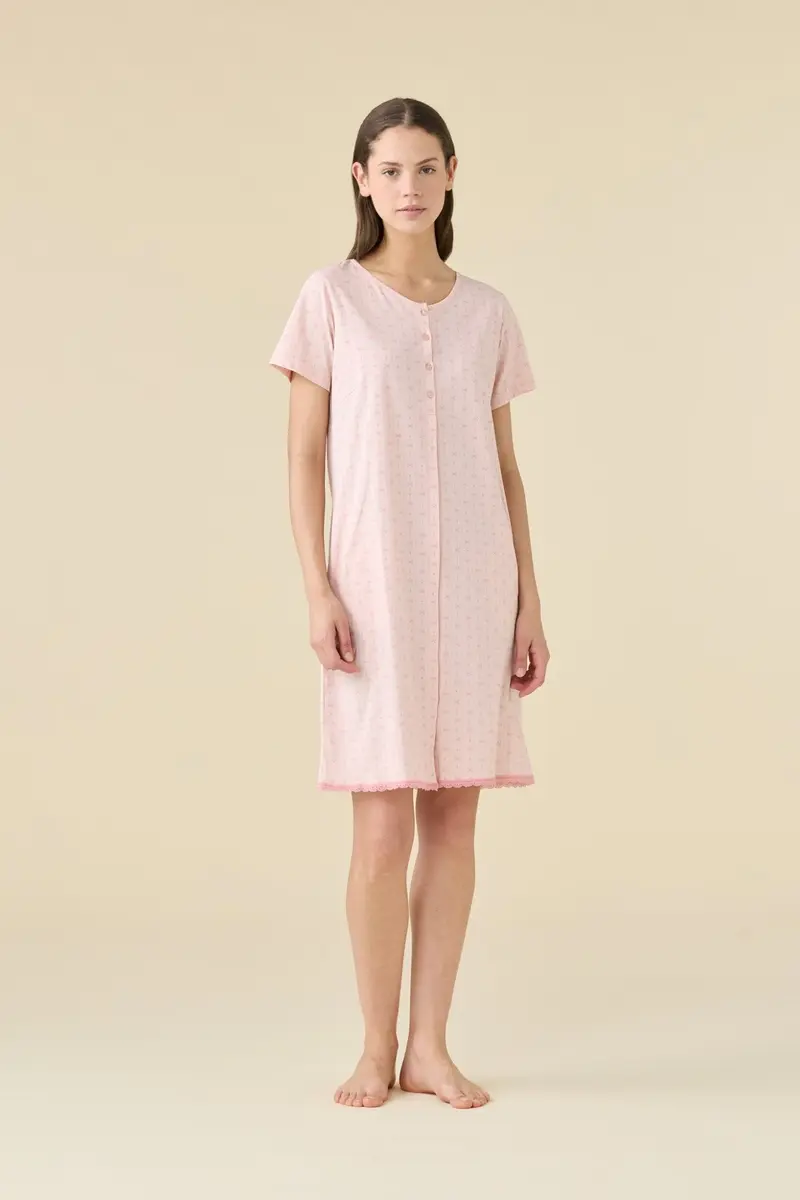 Noi di Notte Camicia Aperta Cotone Manica Corta LA3486