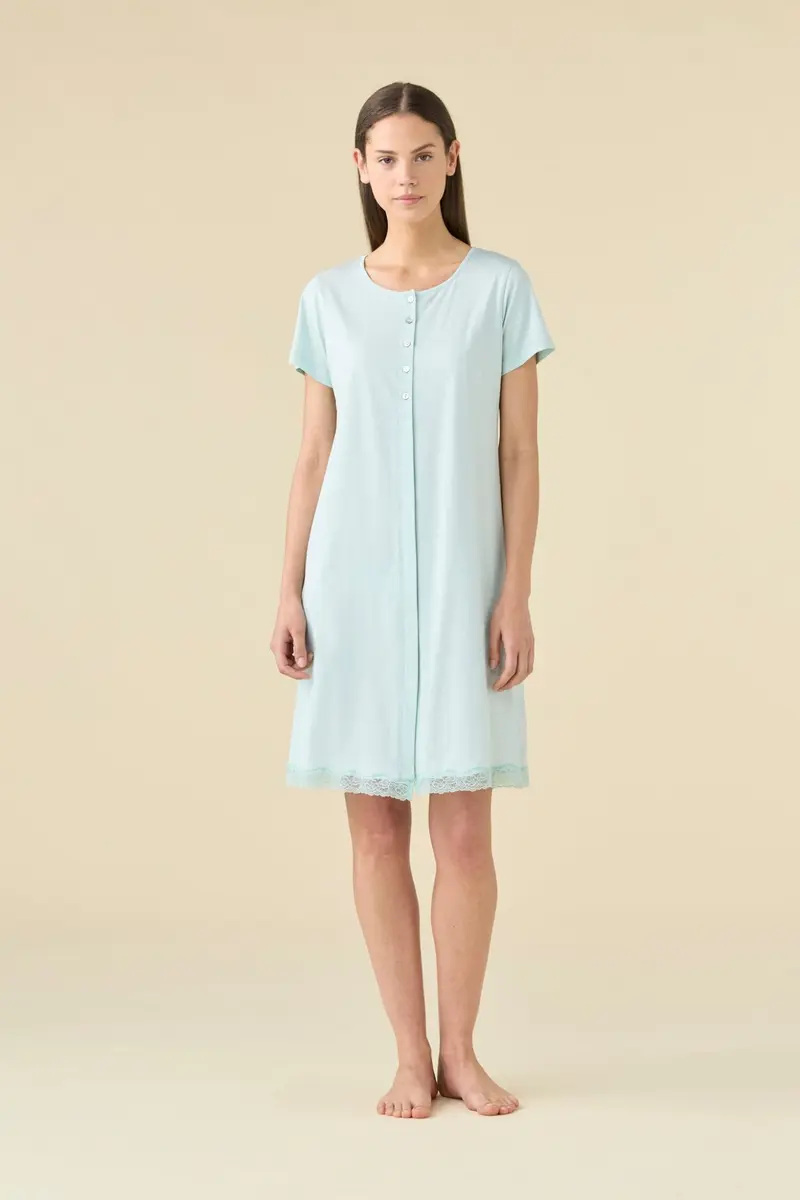 Noi di Notte Camicia Aperta Donna Mezza Manica LA3484