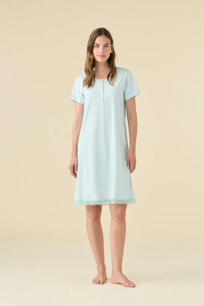Noi di Notte Camicia Serafino Cotone Calibrata Corta LA3489
