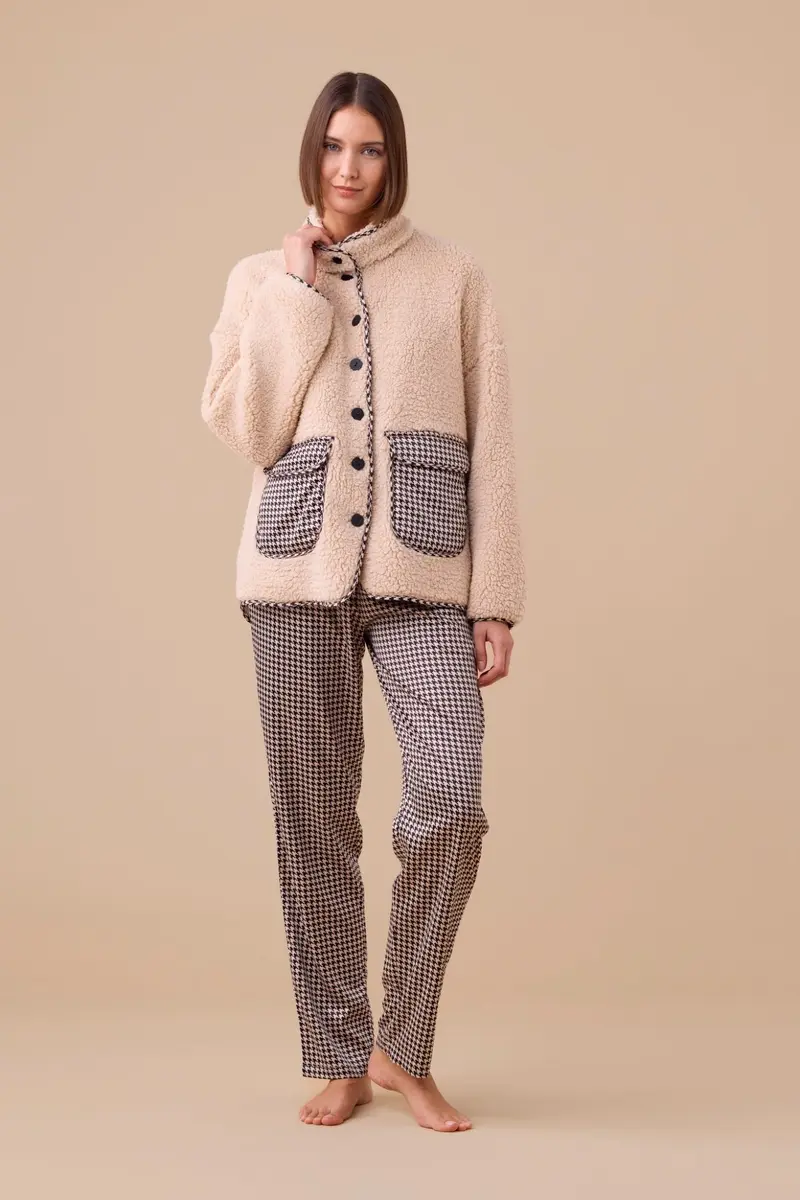 Noi di Notte Giacca Donna con Bottoni in Eco pelliccia GE3032