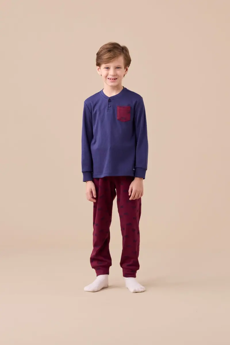 Noi di Notte Pigiama Bambino Caldo Cotone FE2578