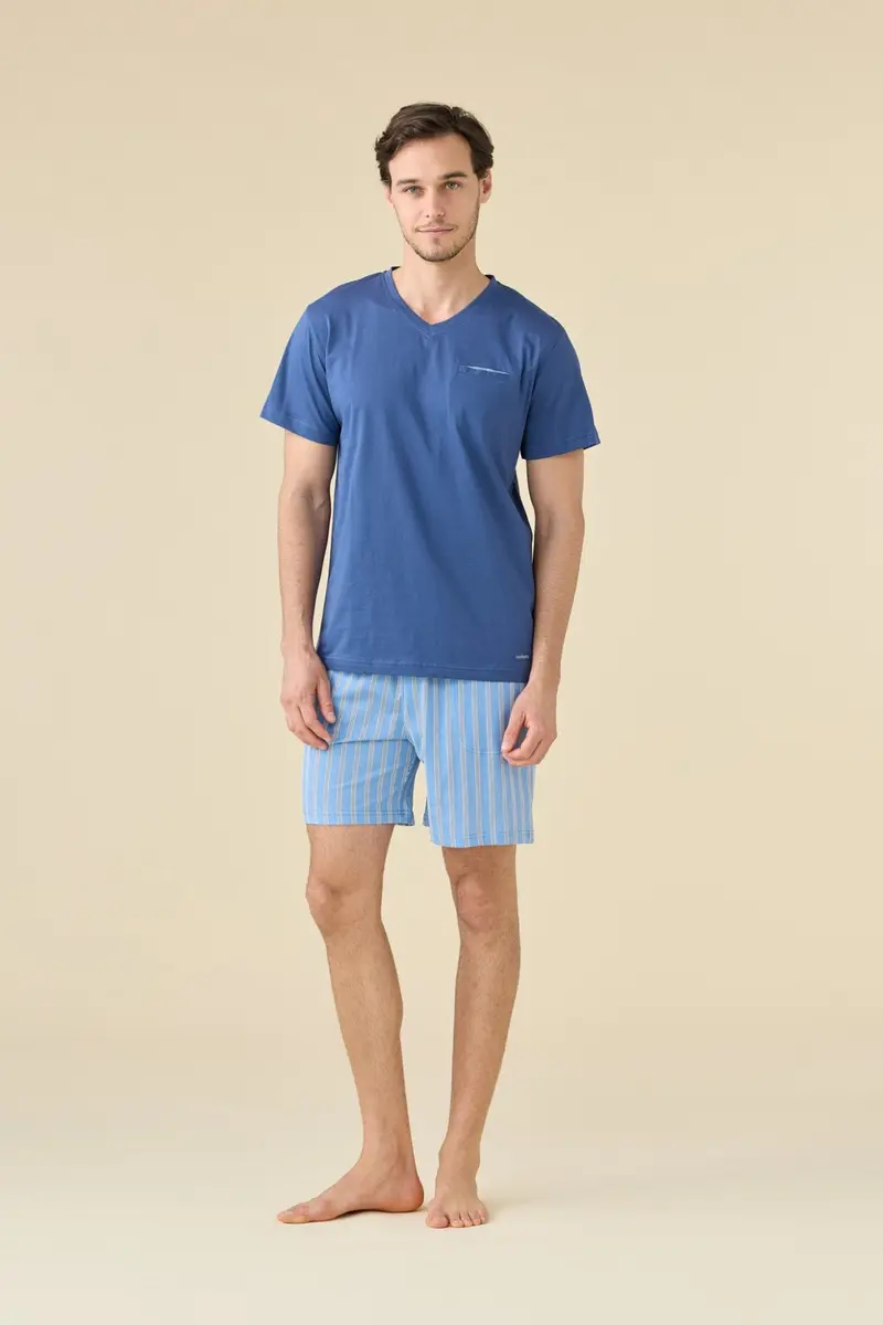 Noi di Notte Pigiama Corto Serafino Uomo FC3275