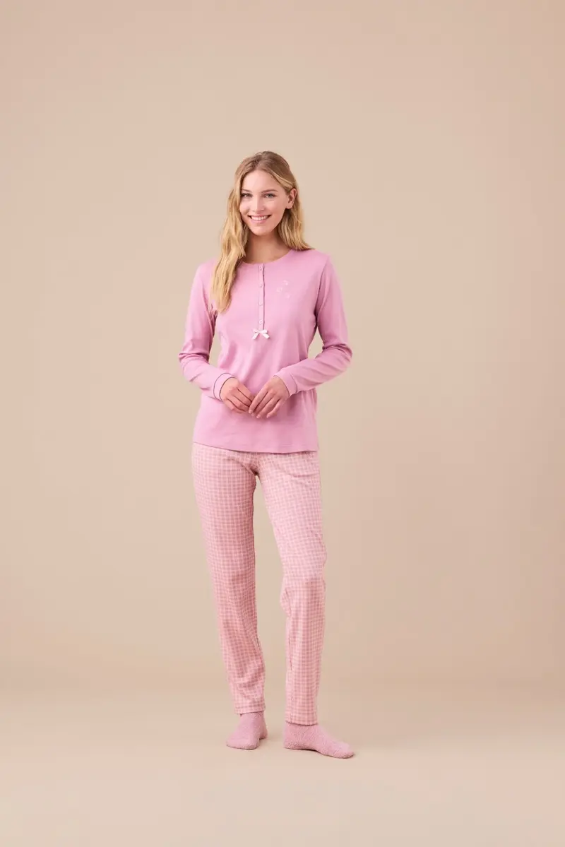 Noi di Notte Pigiama Donna Caldo Cotone Felpato FA9273AS