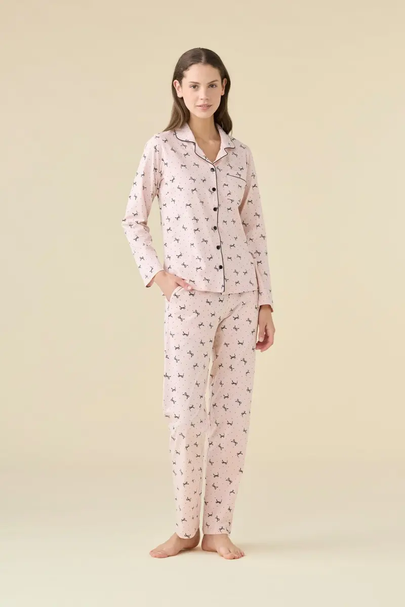 Noi di Notte Pigiama Donna Lungo T. Uomo FA9505