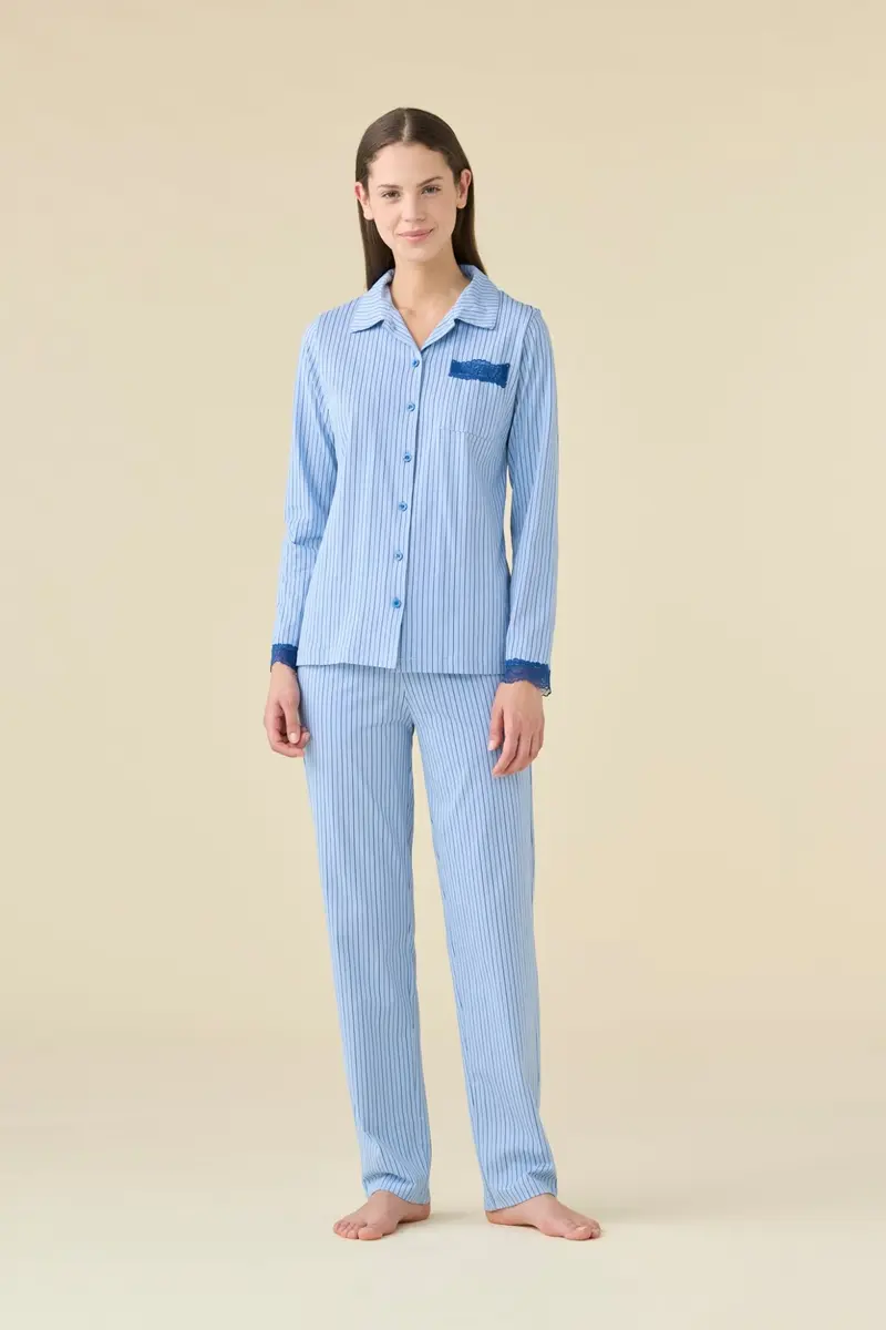 Noi di Notte Pigiama Donna Lungo T.Uomo FA9508