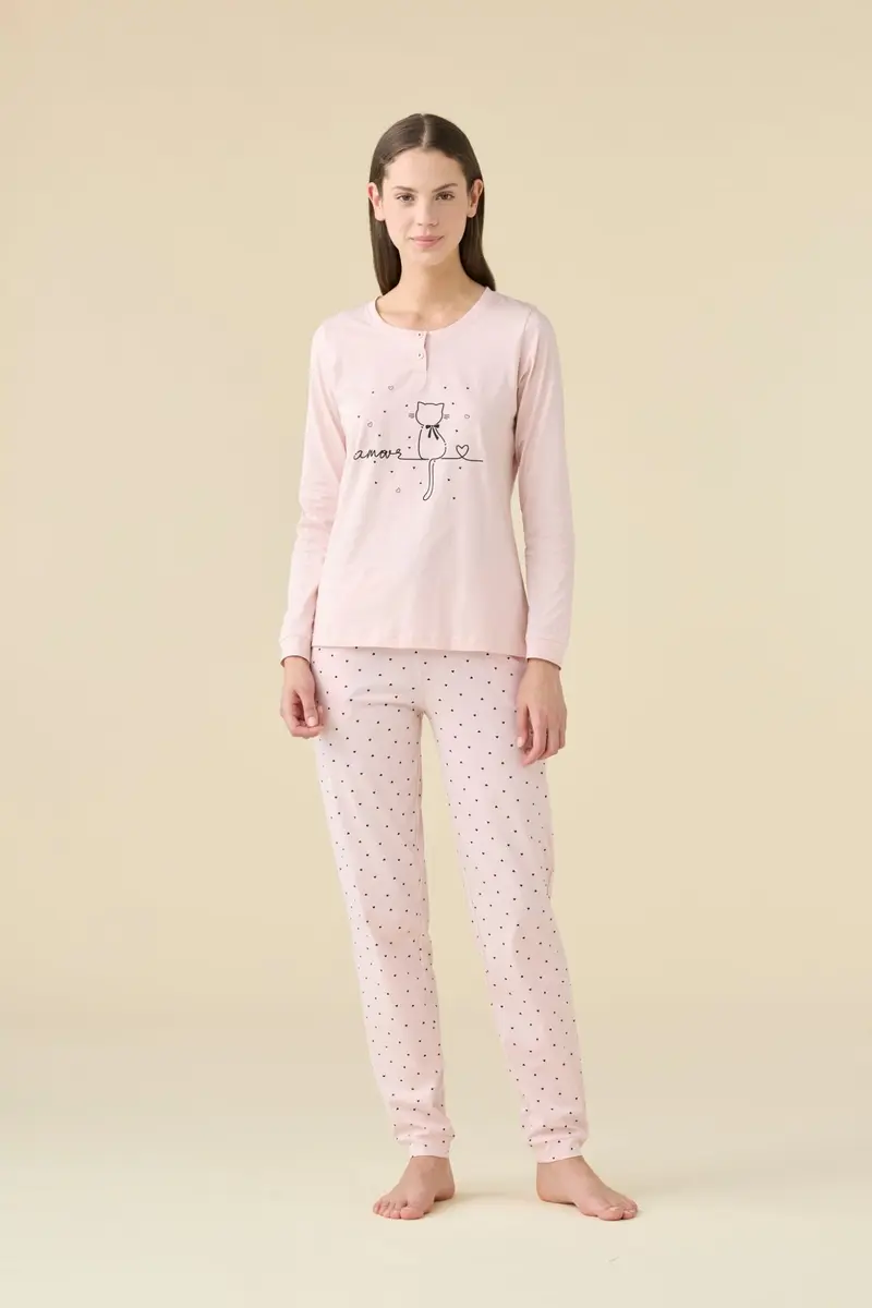 Noi di Notte Pigiama Donna Serafino Cotone M/L P/L FA9464