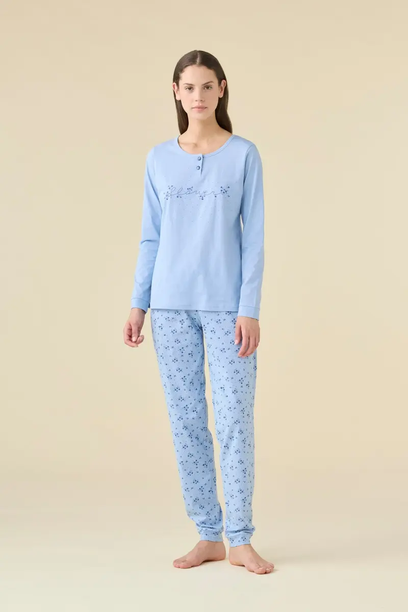 Noi di Notte Pigiama Donna Serafino Cotone M/L P/L FA9466
