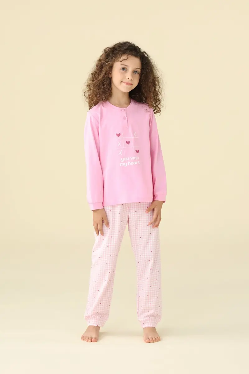 Noi di Notte Pigiama Lungo Serafino Bambina FE2605