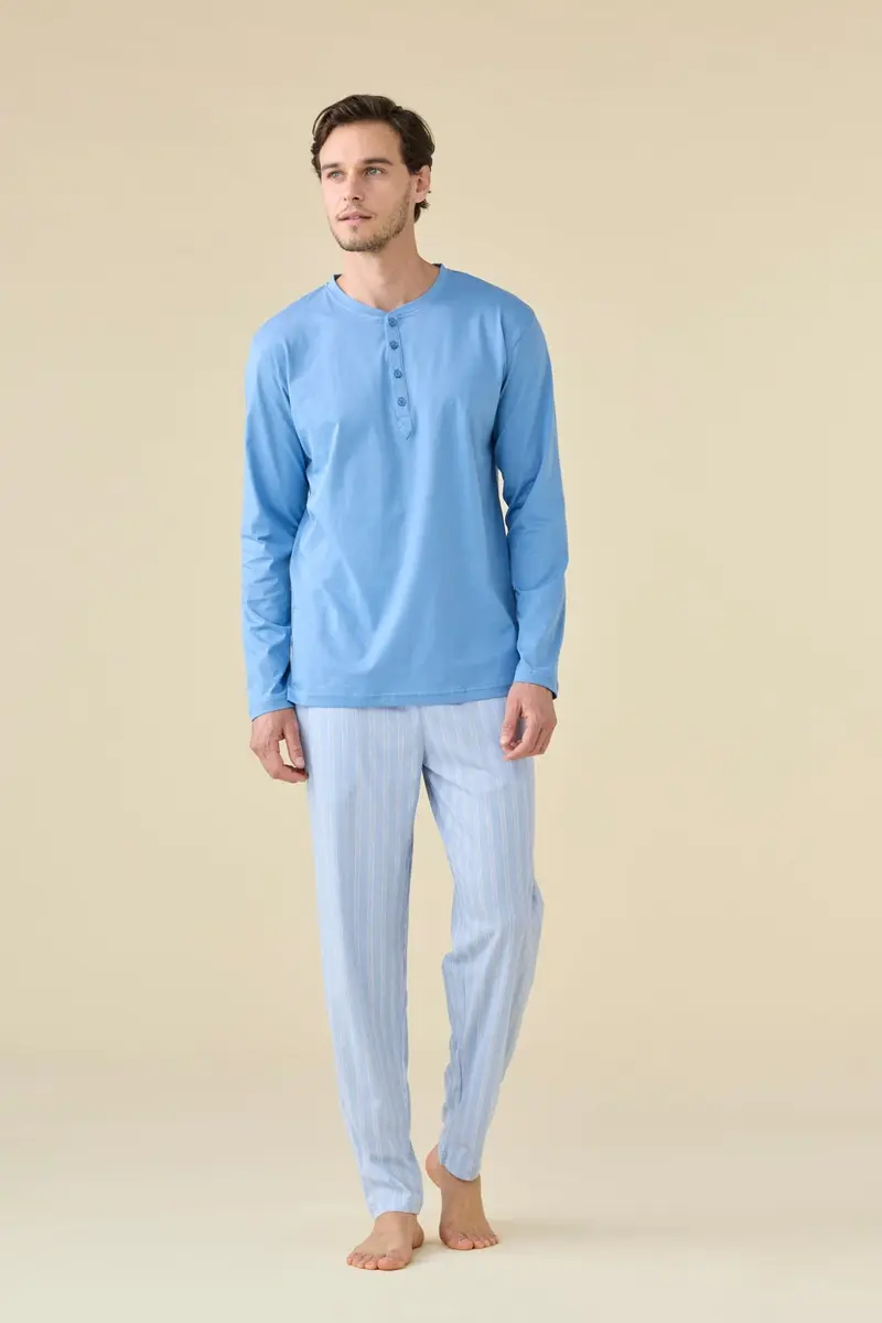Noi di Notte Pigiama Lungo Serafino Uomo FC3228