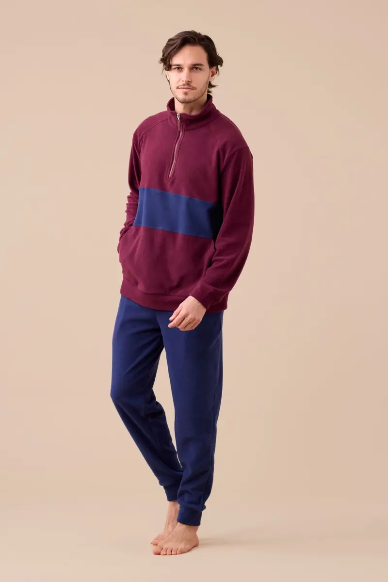 Noi di Notte Pigiama Pile Mezza Zip Uomo FC3194