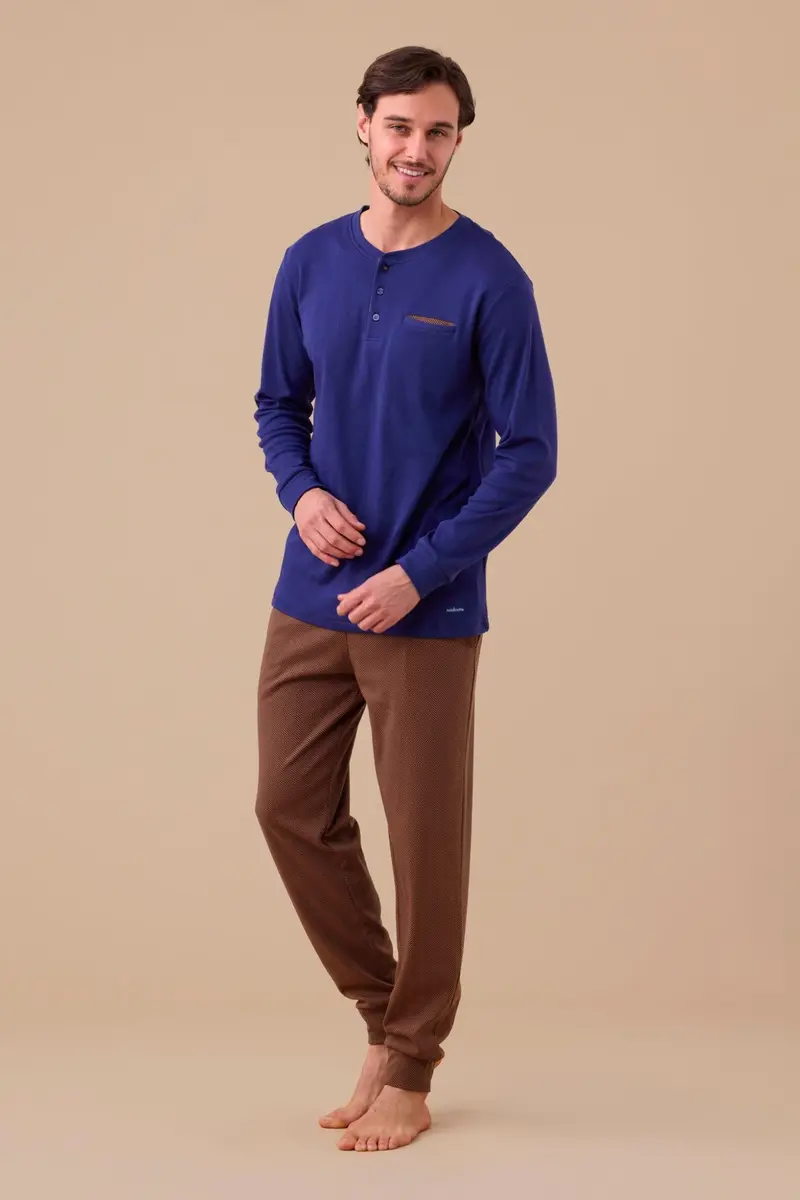 Noi di Notte Pigiama Serafino C. Cotone Uomo FC3211
