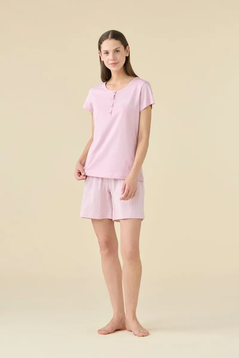 Noi di Notte Pigiama Serafino Donna M/C P/C Calibrato FA9588