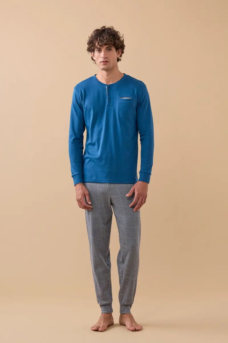 Noi Di Notte Pigiama Serafino Uomo C. Cotone FC3311