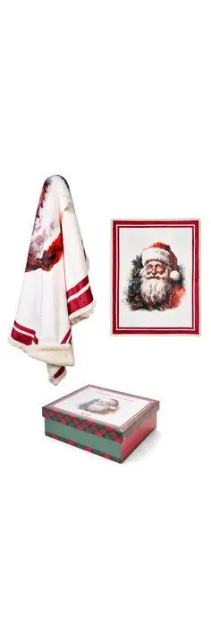 Nuvole di Stoffa Plaid con Scatola 130x160cm - Christmas is Coming