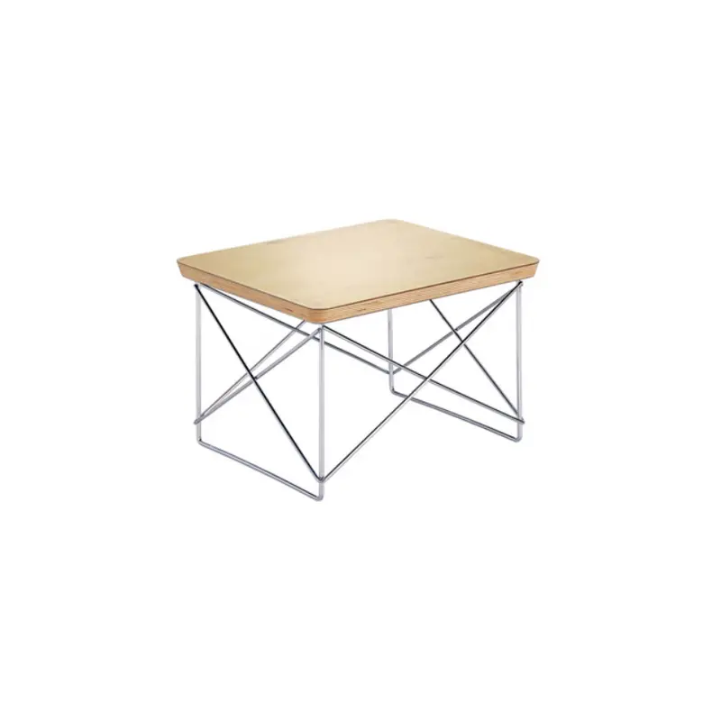 Occasional Table LTR top in lamina d’oro e basamento cromato