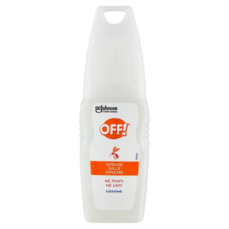 OFF! Lozione Spray Zanzare 100ml Insetto Repellente Idratante con Nebulizzatore Pratico DEET 15% Formula Non Unta Formato Viaggio