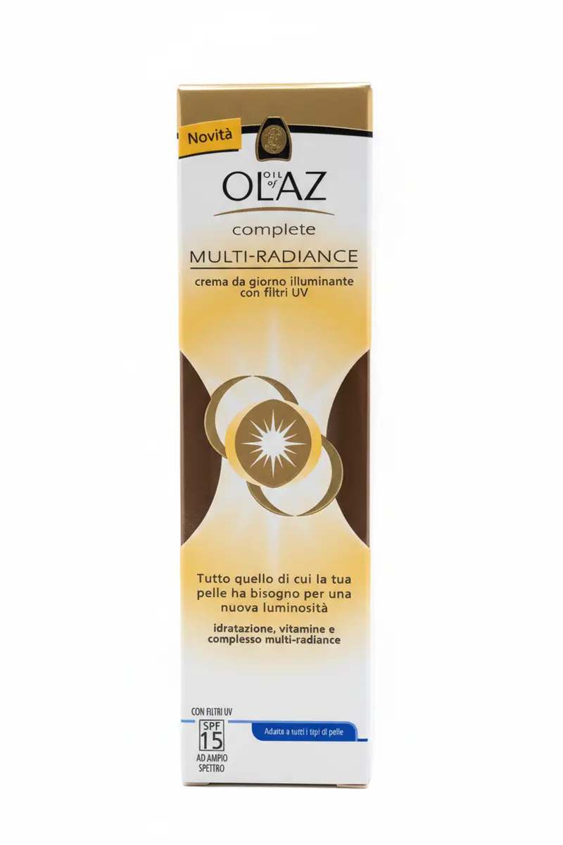 OLAZ Complete MULTI-RADIANCE Crema Giorno Illuminante 50ml – SPF 15 – Idratante con Vitamine E, B3, Pro-V B5 – Non Comedogenica