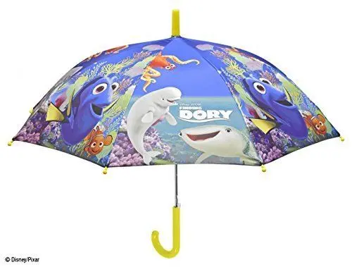Ombrello piccolo Finding Dory con impugnatura gialla