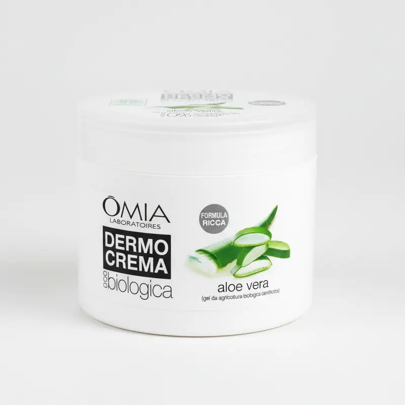 Omia Laboratori Dermo Crema Ricca Aloe Vera 250 ml | Eco-Bio Certificata | Idratante Lenitiva Viso & Corpo | Per Pelli Aride e Delicate