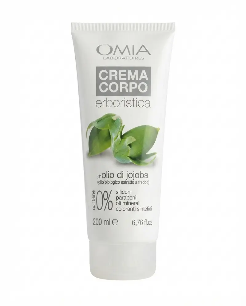 Omia Laboratori | Olio di Jojoba Biologico Crema Corpo Erboristica Fluida – Trattamento Restitutivo Fotoprotettivo e Nutriente ad Assorbimento Rapido (200ml)