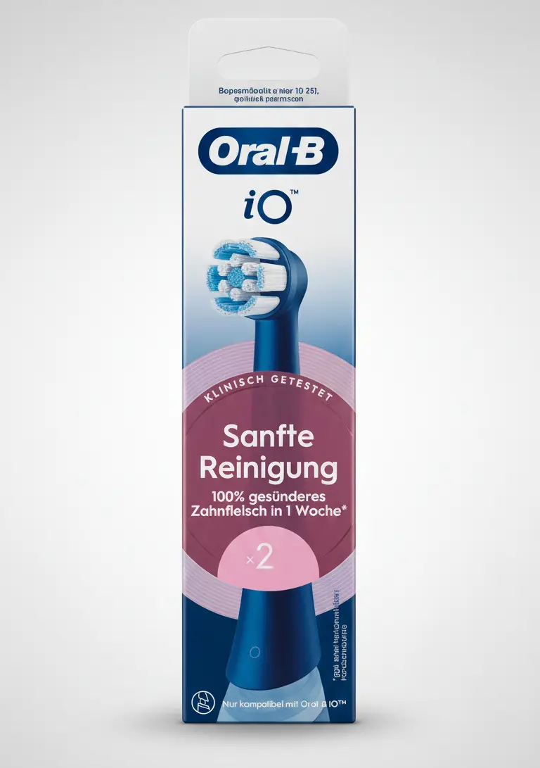 Oral-B iO Testine Ricambio Sanfte Reinigung (Pulizia Delicata) | 100% Gengive Più Sane in 1 Settimana | Tecnologia iO | Confezione 2 Pezzi