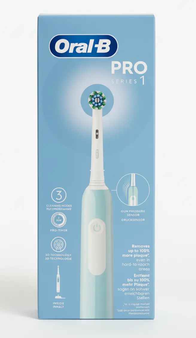 Oral-B PRO Series 1 Spazzolino Elettrico Ricaricabile | Tecnologia 3D | Sensore di Pressione Gengive | 3 Modalità di Pulizia | 100% Placca