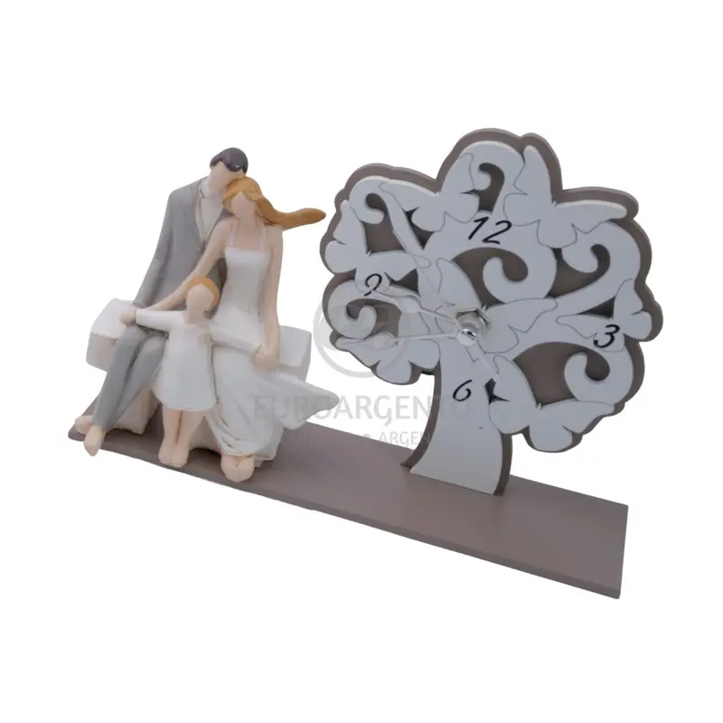 Orologio albero della vita con famiglia con bambina