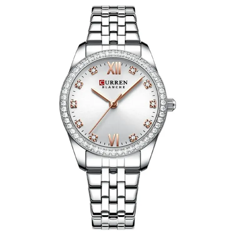 Orologio da donna CURREN 9086 al quarzo, elegante e con cinturino in acciaio inossidabile.