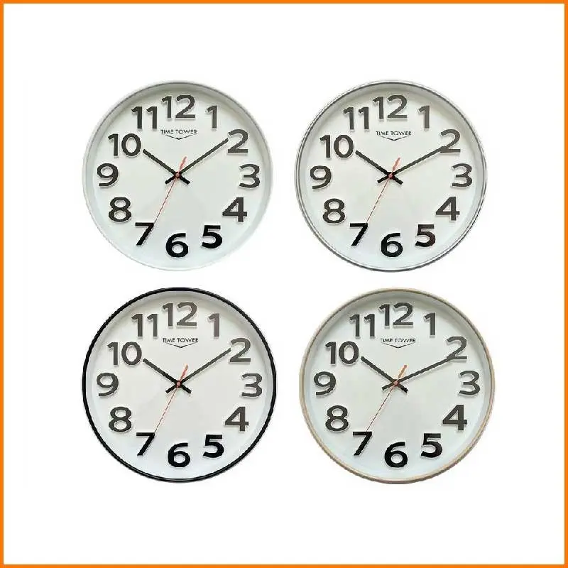 Orologio da Parete Tondo Serortime - Design Moderno con Numeri Grandi - Diametro 30,5 cm - Colori Assortiti