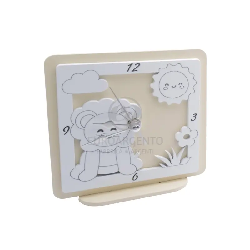 Orologio da tavolo con leoncino 12x12