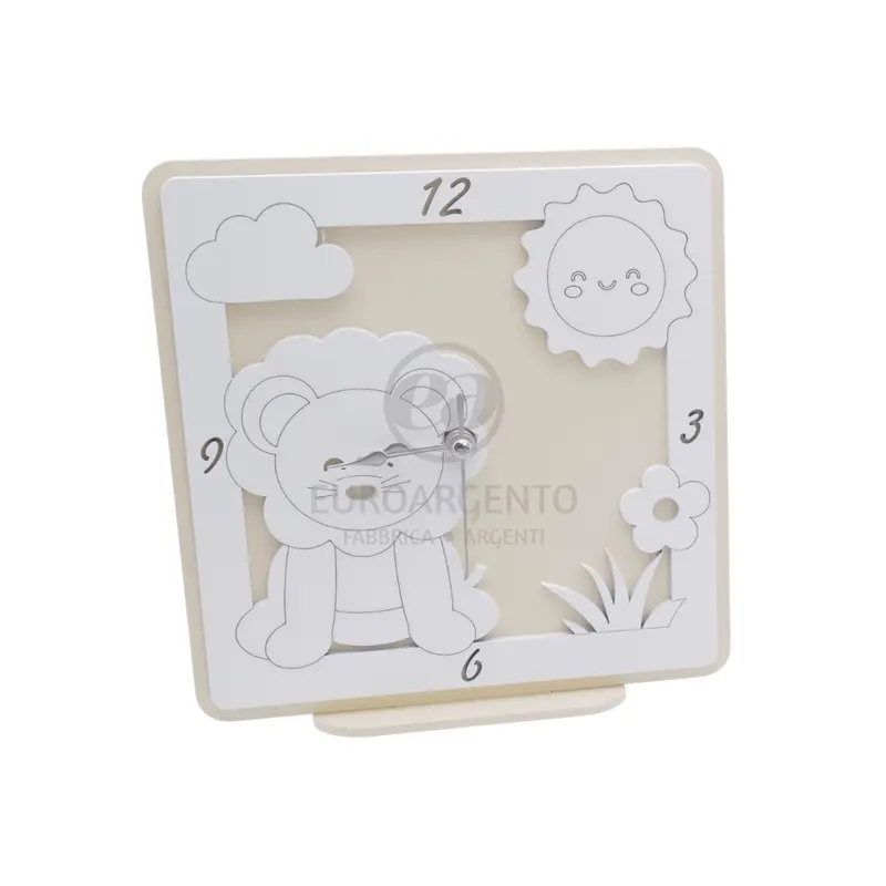 Orologio da tavolo con leoncino 17x17