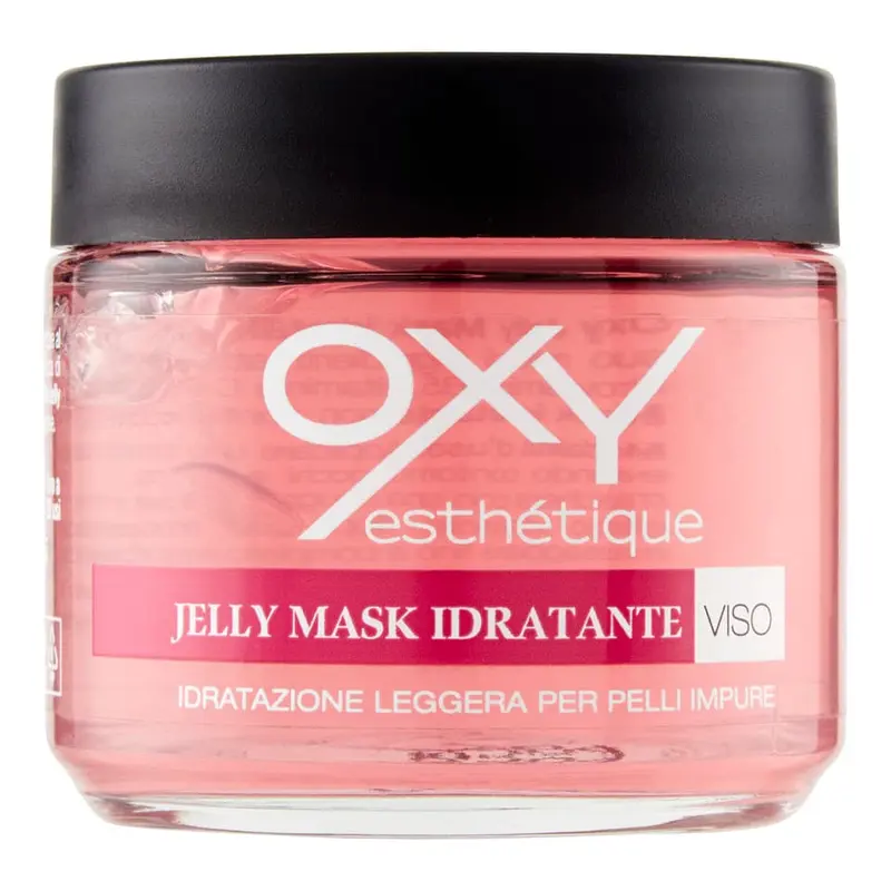 OXY esthétique Jelly Mask Idratante Viso 100ml – Maschera Gel con Vitamine B5 e C – Idratante, Elasticizzante per Pelli Impure – Senza Risciacquo