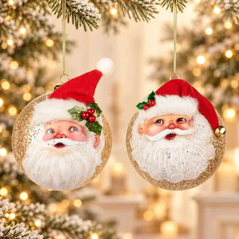 Palla di Natale in Vetro con Babbo Natale – Goodwill, Ø 14cm