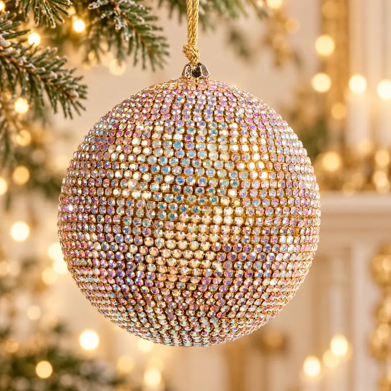 Pallina di Natale Brillantinata Multicolor – Goodwill, Ø 12cm