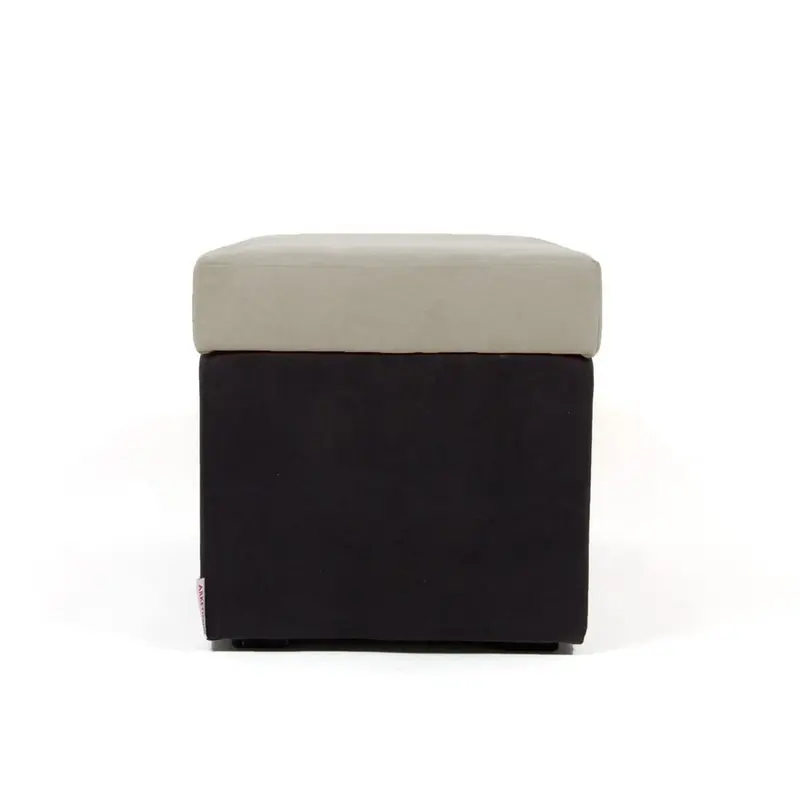 PANDORA 42 MF, Pouf Contenitore Poggiapiedi Microfibra 42x42 h42