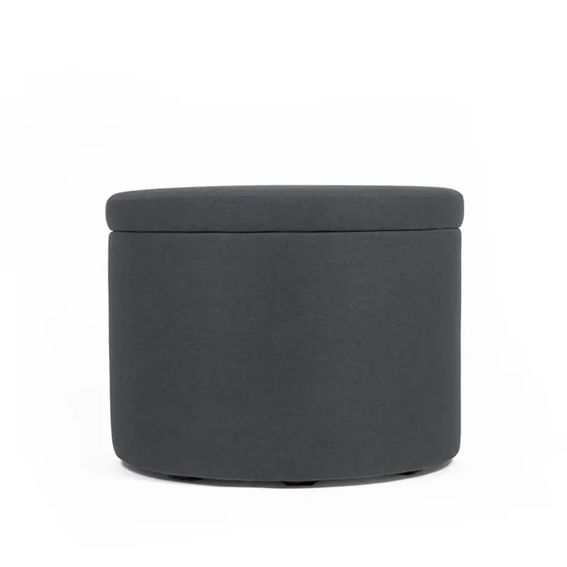 PANDORA 42 ROUND TEX, Pouf Contenitore Rotondo in Tessuto 42 h42