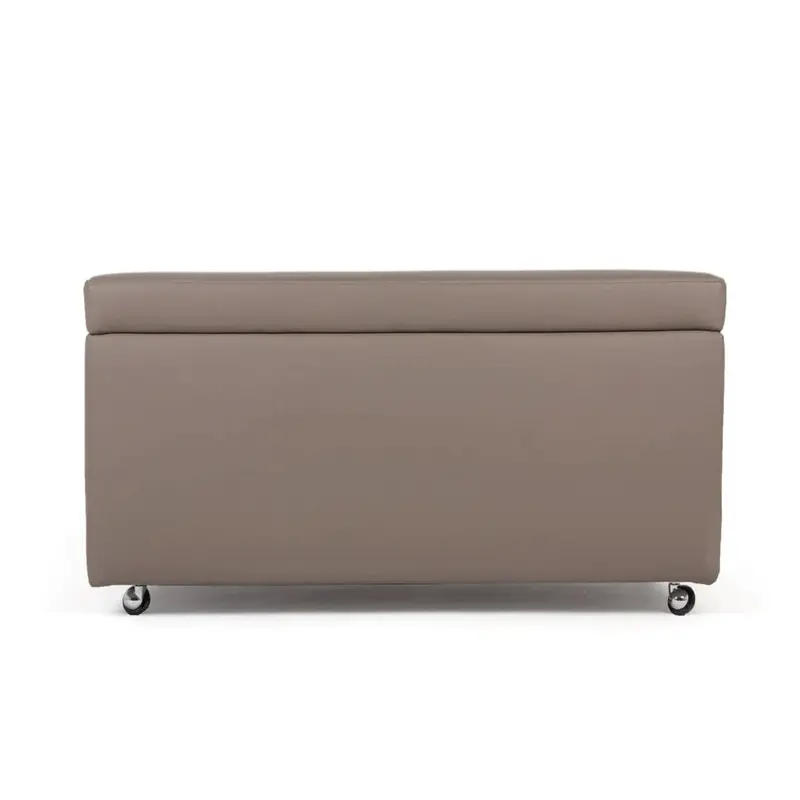 PANDORA 84 ECO SWING, Panca Pouf Contenitore Rettangolare in Ecopelle con Ruote 84x42 h42
