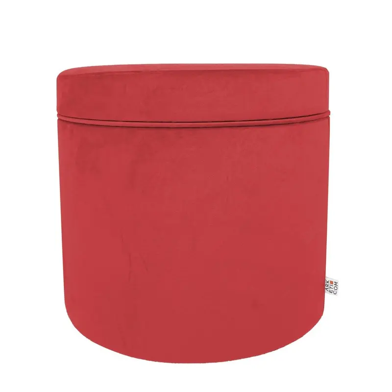 PANDORA ROUND 42 VELVET, Pouf Contenitore in Velluto Rotondo 42x42 h42